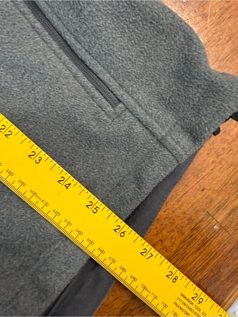 The North Face Men's Mid Grey Heather Glacier Fleece Vest Full Zip Layer Medium